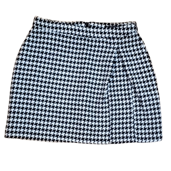 🦋 Boohoo Dogtooth Heavy Weight Mini Skirt - Picture 3 of 8